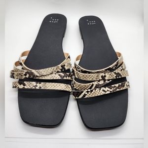 NWOT A•New•Day Snakeskin Slides Sz 8.5